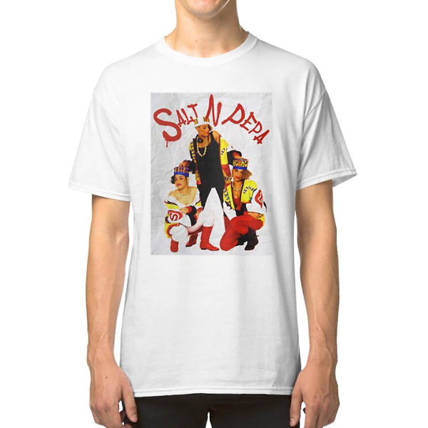 Salt N Pepa Graffiti 90-talls Hiphop Retro Pop Art Design T-skjorte S