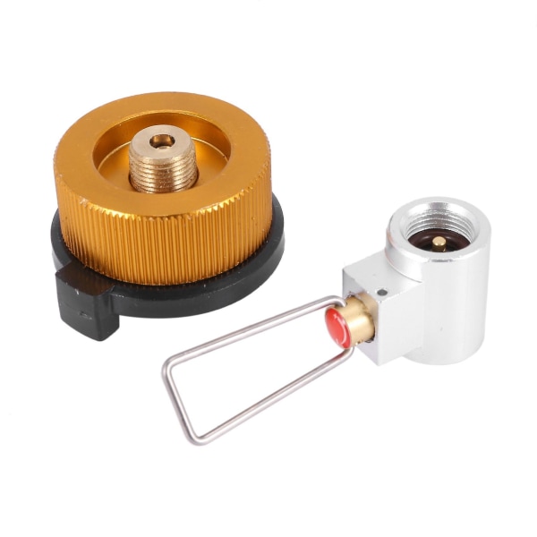 2x Konverteringsadapter Camping Gasspis Adapterventil Tank Gasomvandlare Växlare Påfyllning