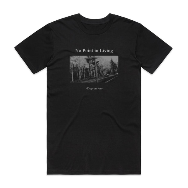 No Point in Living Depression 1 Album Cover T-Shirt Svart XL