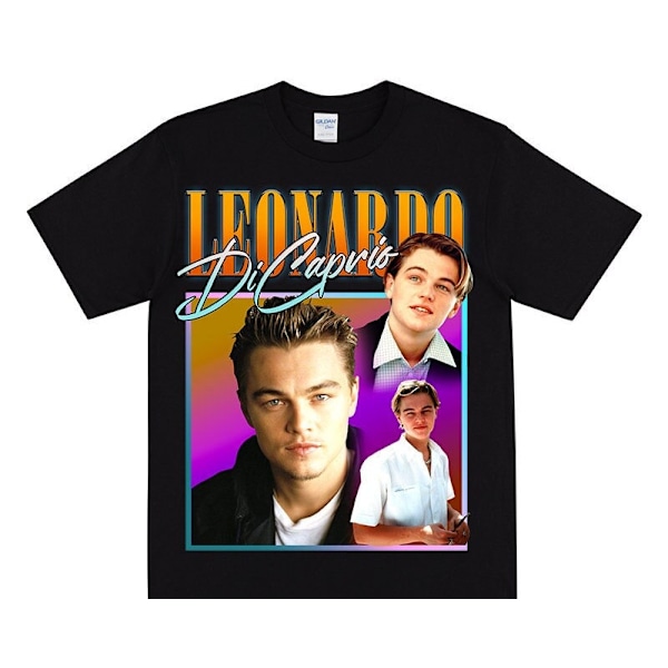 LEONARDO DICAPRIO Hyllningströja för Kvinnor Black L