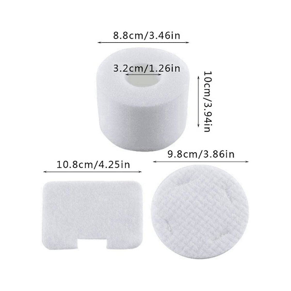 Skum- og Filtfiltre til Nv42, Uv402, Uv410, Nv36, Nv36a, Nv42, Nv44, Nv46, Nv46c