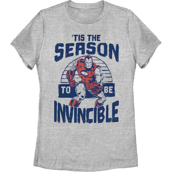 Naisten Iron Man 'Tis The Season To Be Invincible Marvel Comics -paita Uusi XXL