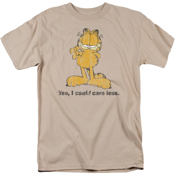 Jag kunde bry mig mindre Garfield T-shirt XXL