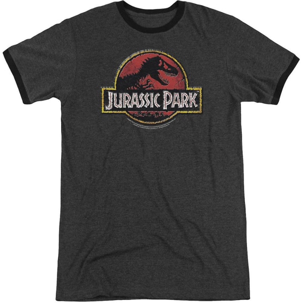 Jurassic Park Stone Logo Vuxen Ringer T-shirt L