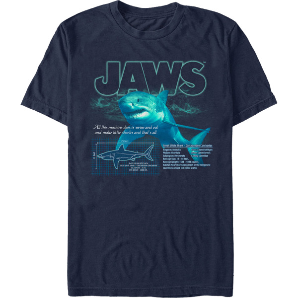 Stor Hvidhaj Kæber T-shirt XXL