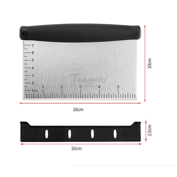 Benkeskrape og -hakker til kjøkken, rustfritt stål bakverk/deig/mat kutterverktøy (d-583-a) 2 pieces