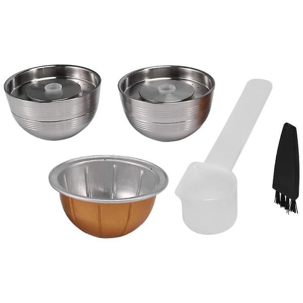 Kompatibel med Vertuo Next rustfrit stål kapsel VertuoLine genanvendelig kaffefilter, B