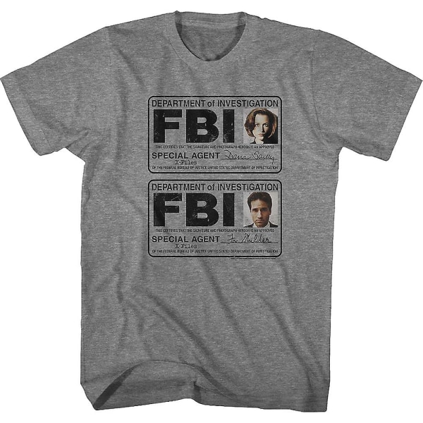 Scully och Mulder Badges X-Files T-shirt S