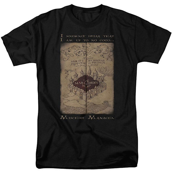 Harry Potter Marauder's Map Ord T-shirt för Vuxna M