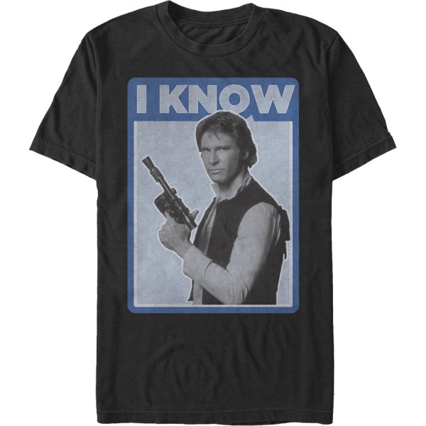 Han Solo I Know Star Wars T-skjorte L