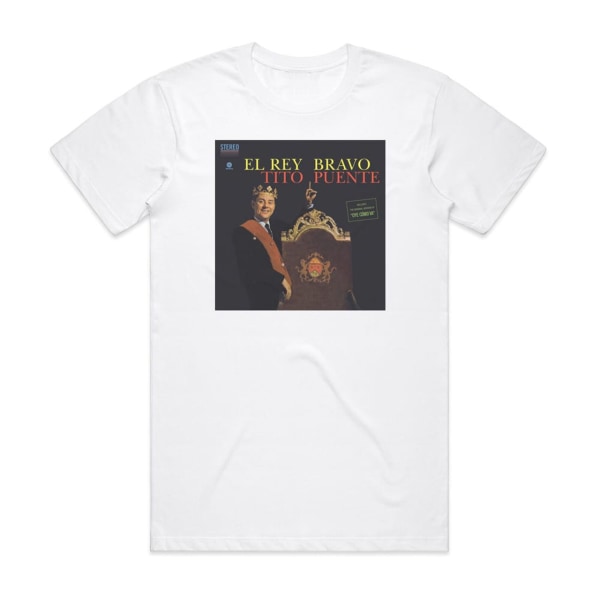 Tito Puente El Rey Bravo Album Cover T-Shirt Vit XXXL