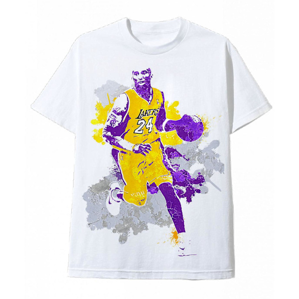 Hvit T-skjorte Kobe Bryant Børst M