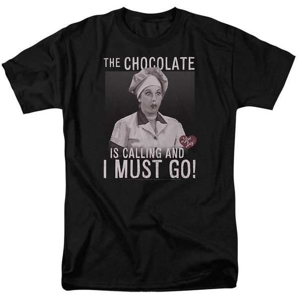 Jeg elsker Lucy Chokolade Opkald Voksen T-shirt XL