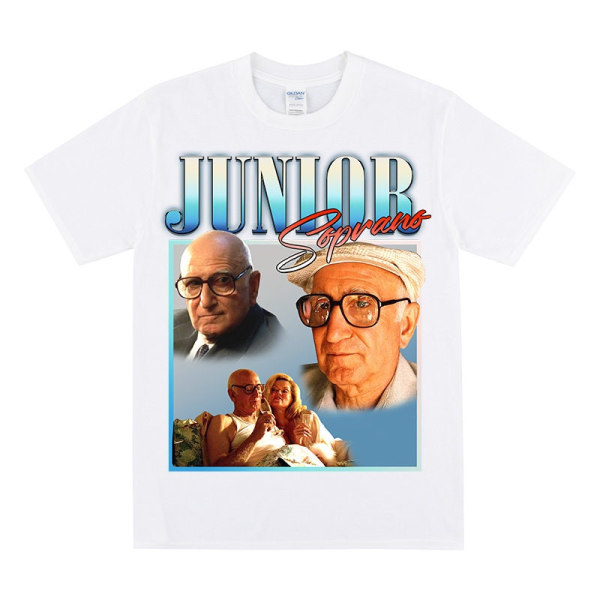 UNCLE JUNIOR SOPRANO Hyllest T-skjorte White L