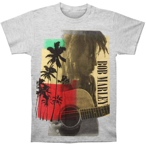 Bob Marley Nuorten Rasta Palms Kitara T-paita L