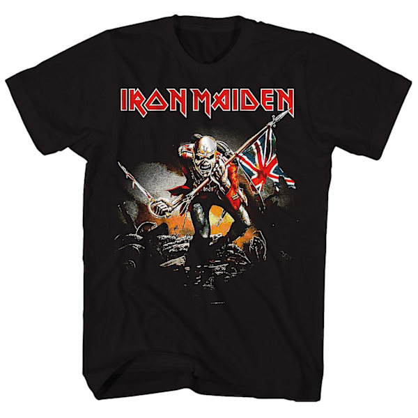 Iron Maiden T-shirt The Trooper Union Jack Art Iron Maiden Shirt S