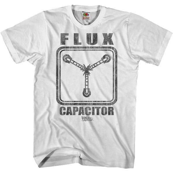 Sort og Hvid Flux Kondensator Tilbage Til Fremtiden T-shirt M