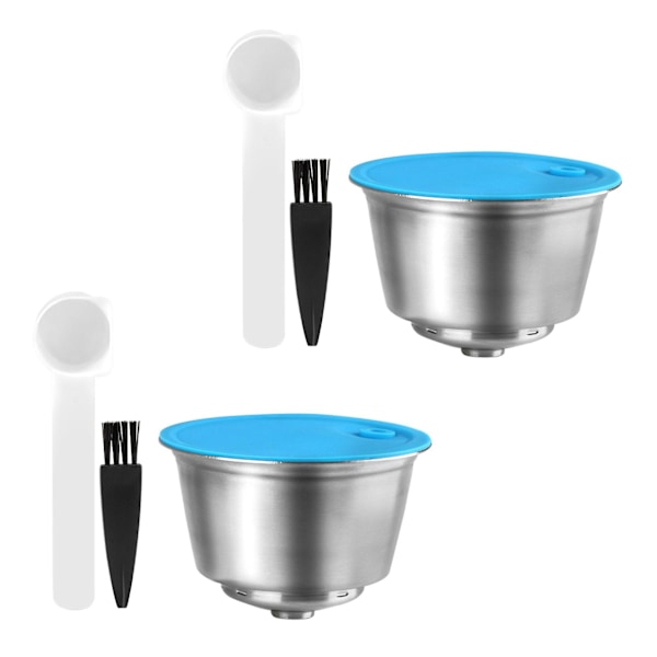 2 st återanvändbara kapslar för Dolce-Gusto, kaffefilter i rostfritt stål för Nestle/Dolce-Gusto set (med