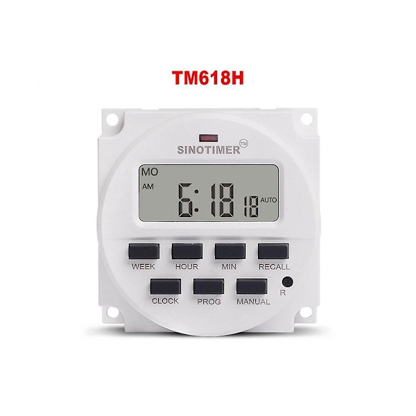 Tm618h-4 DC 12V Spänningsutgång Digital 7 Vecka Programmerbar Timerbrytare Tidreläkontroll