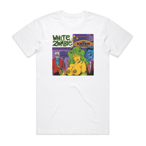White Zombie Nightcrawlers The Kmfdm Remixes Album Cover T-shirt Vit XL