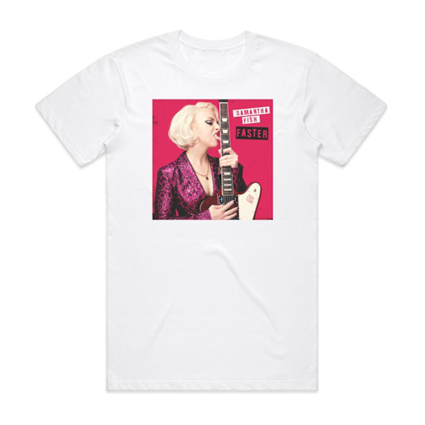 Samantha Fish Faster Album Cover T-Shirt Hvid M