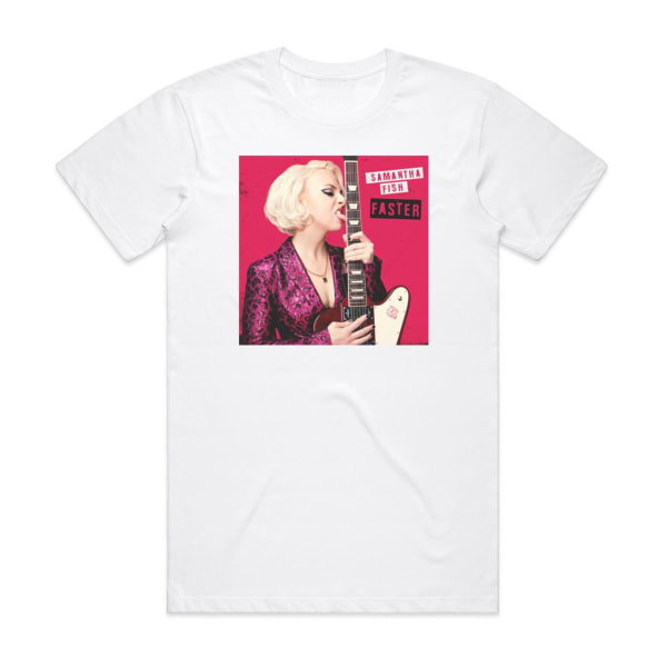 Samantha Fish Faster Album Cover T-Shirt Vit M
