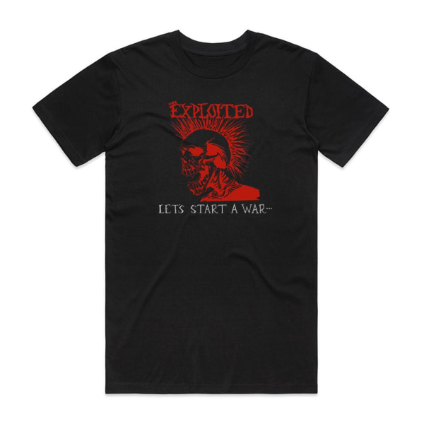 The Exploited Lets Start A War Said Maggie One Day Album Cover T-Shirt Black L