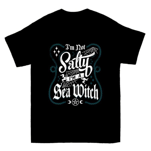 Inte Salty Witch Rolig Goth T-shirt S