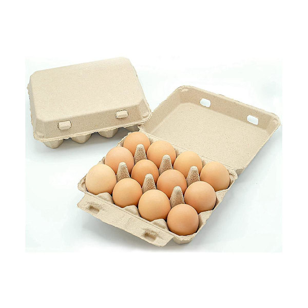 Klassisk 3x4-stil äggkartong - Rymmer 12 ägg - Materialvänlig (30-pack)