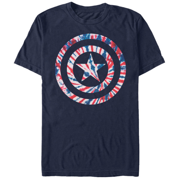 Tie Dye Captain America T-skjorte Ny M