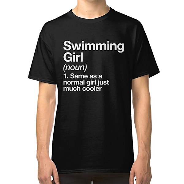 Simmande Tjej Definition Rolig & Sassy Sportdesign T-shirt XL
