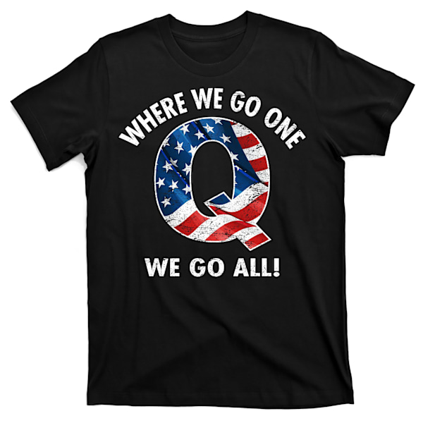 Q Anon Hvor Vi Går En, Går Vi Alle T-Shirt M