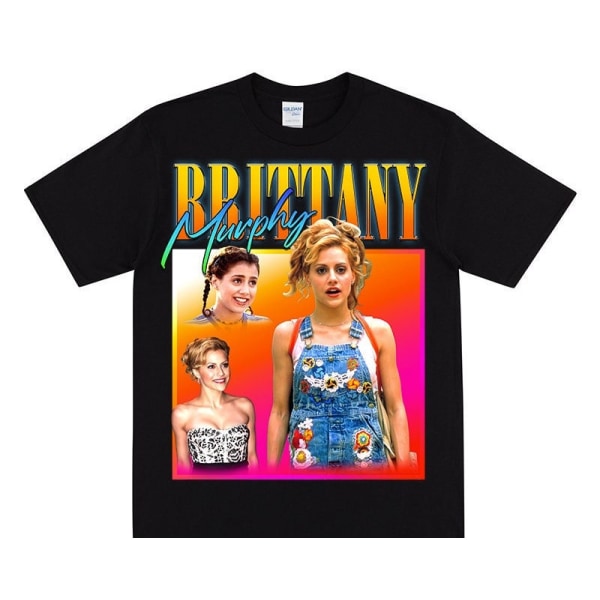 BRITTANY MURPHY Hyllest T-skjorte for Kvinner Black XL