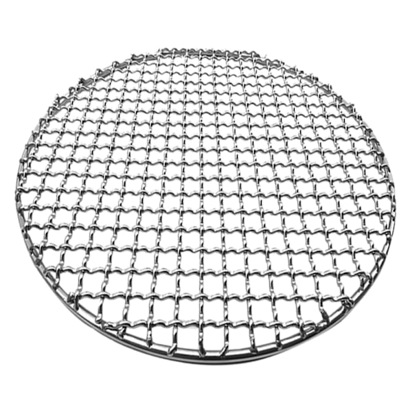 Grillnät i Rostfritt Stål, Stapelbar Design, Rund, Rostfri, för Utomhusgrillning 26cm