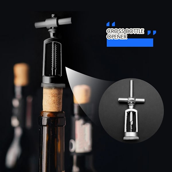 Kreativ Korkskruv i Zink-Legering, Hävstångsdesign, Barverktyg, Present, Vin