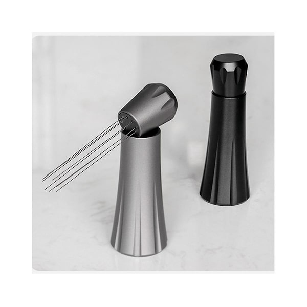 Kaffeomrörare, Espressotillbehör, Verktyg i Aluminiumlegering för Omrörning och Dispensering av Kaffe, Svart