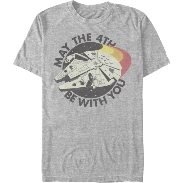 Millennium Falcon May The 4th Be With You Star Wars T-skjorte M