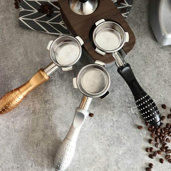 54 mm pohjaton portafilter, sopii 870/878/880 suodatinkoriin, espressokoneen tarvikkeet, hopea
