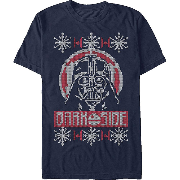 Star Wars Darth Vader jul T-shirt stickat mönster L
