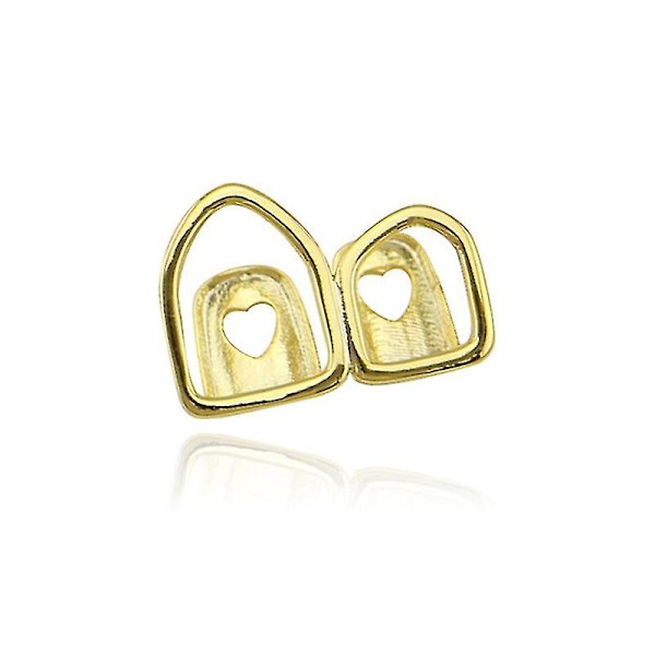 18k Forgyldt Tandgrill Øverste Tandgrill Kapsel Moderigtig Tandtilbehør Universal Til Kvinder Mænd Ny Gold Double Hollow