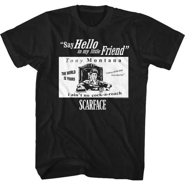 Tony Montana Citater Scarface T-shirt XL