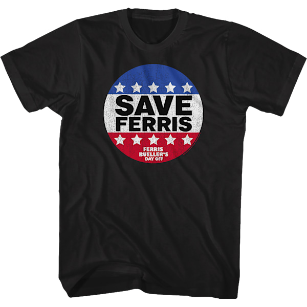 Save Ferris Kampanje-knapp Ferris Buellers dag fri T-skjorte XL