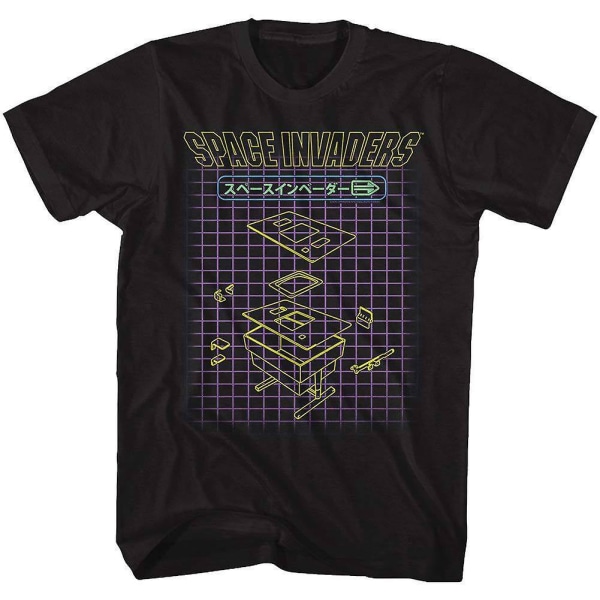 Space Invaders Maskinpresse T-skjorte XXXL