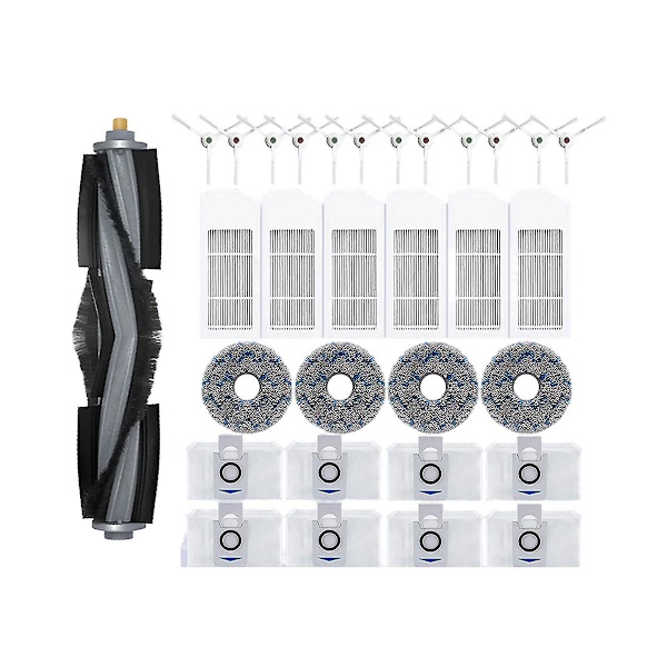 Filter, Sidoborste, Rengöringsduk och Tillbehör till Dammbehållare för Deebot T10 Turbo Robotdammsugare
