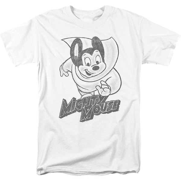 Sketch Mighty Mouse T-skjorte L