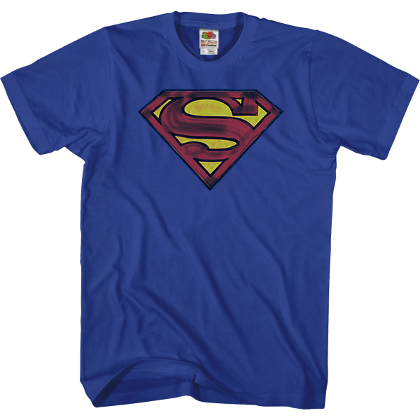 T-shirt med Superman-logo på brystet - Ny XXL