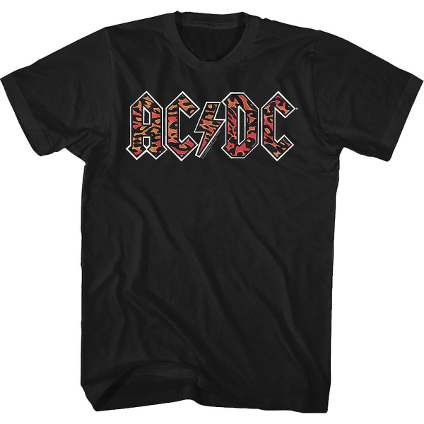 ACDC T-skjorte med leopardprint-logo XXL