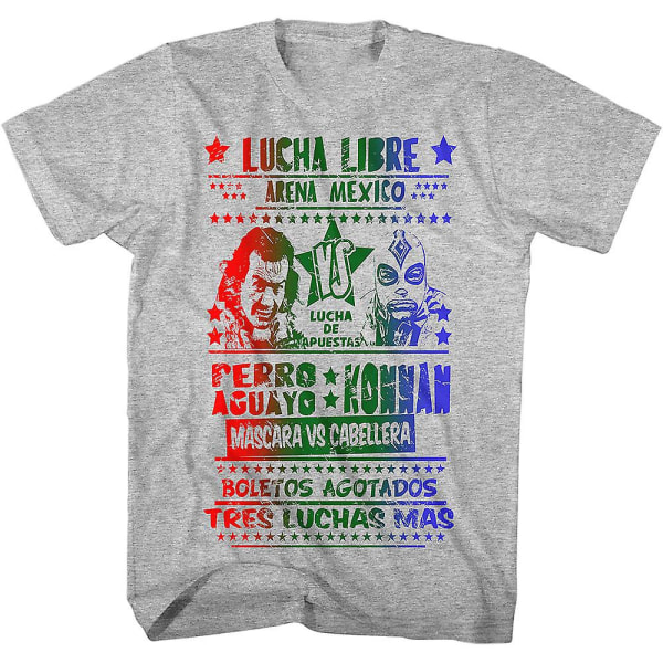 Perro Aguayo vs Konnan Luchador T-shirt XXXL