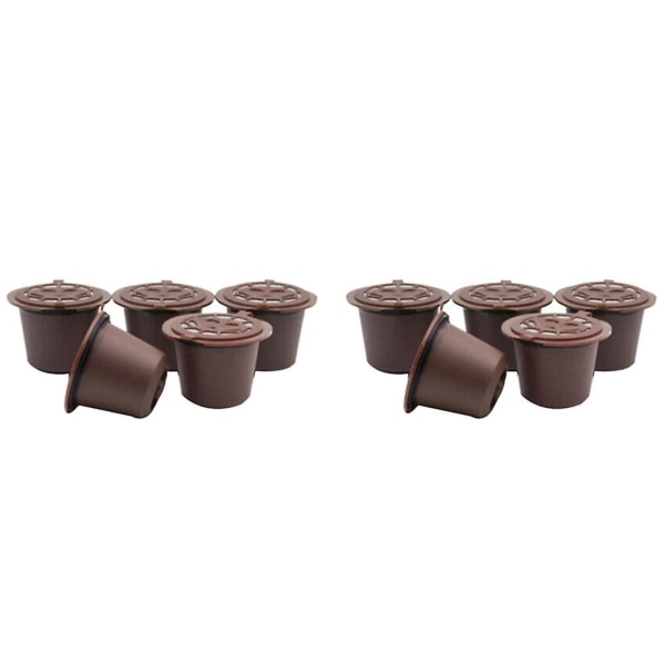 10 stk/pk Rustfritt Stål Filter Gjenbrukbare Kaffe Kapsler for Maskin(B)