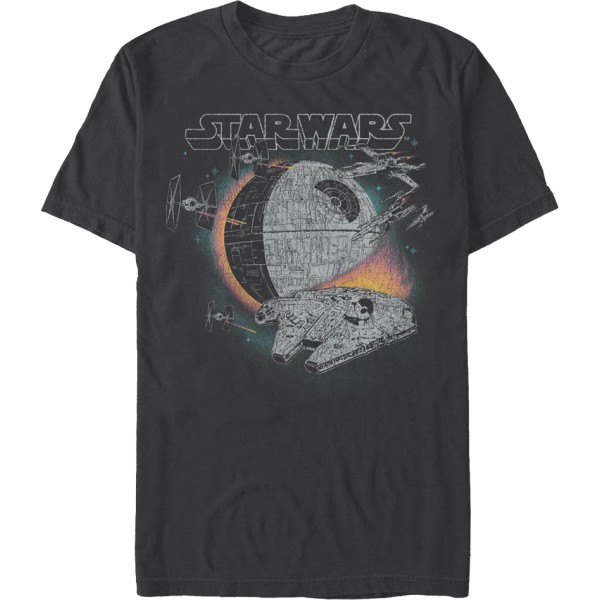 Millennium Falcon Narrow Escape Star Wars T-shirt S